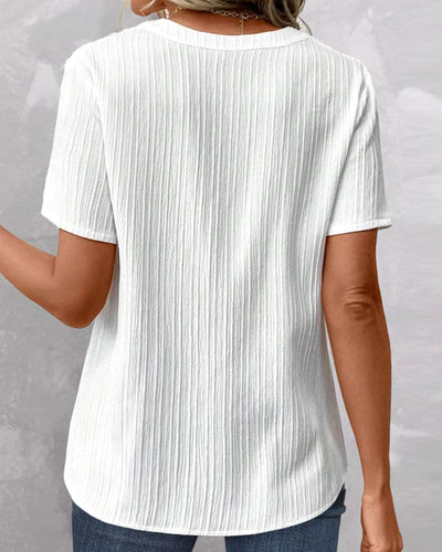 Danique - Shirt Met Een V-hals In Een Egale Kleur