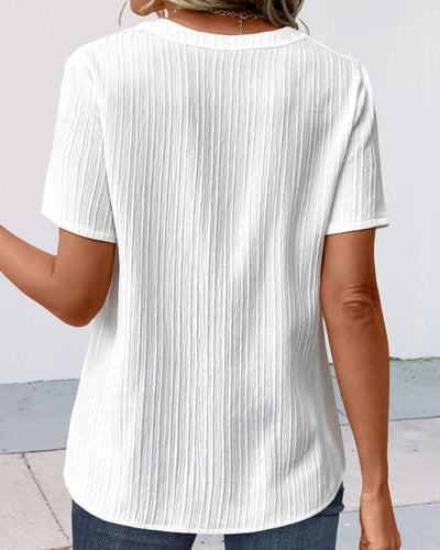Danique - Shirt Met Een V-hals In Een Egale Kleur