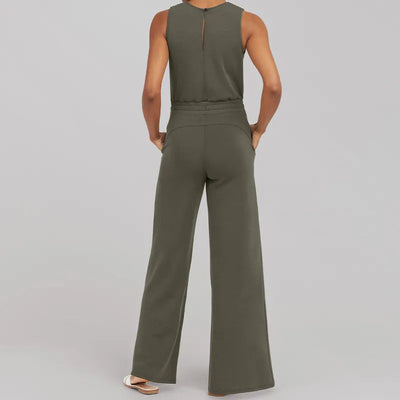 Aubrey - Veelzijdige elegantie Mouwloze effen jumpsuit