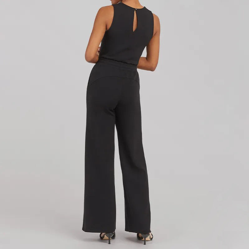 Aubrey - Veelzijdige elegantie Mouwloze effen jumpsuit