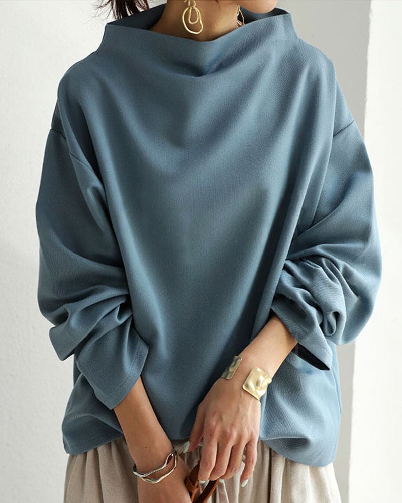 Emma - Damesblouse met losse pasvorm en lange mouwen