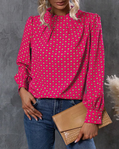Anna - Blouse in vintage stijl met prints