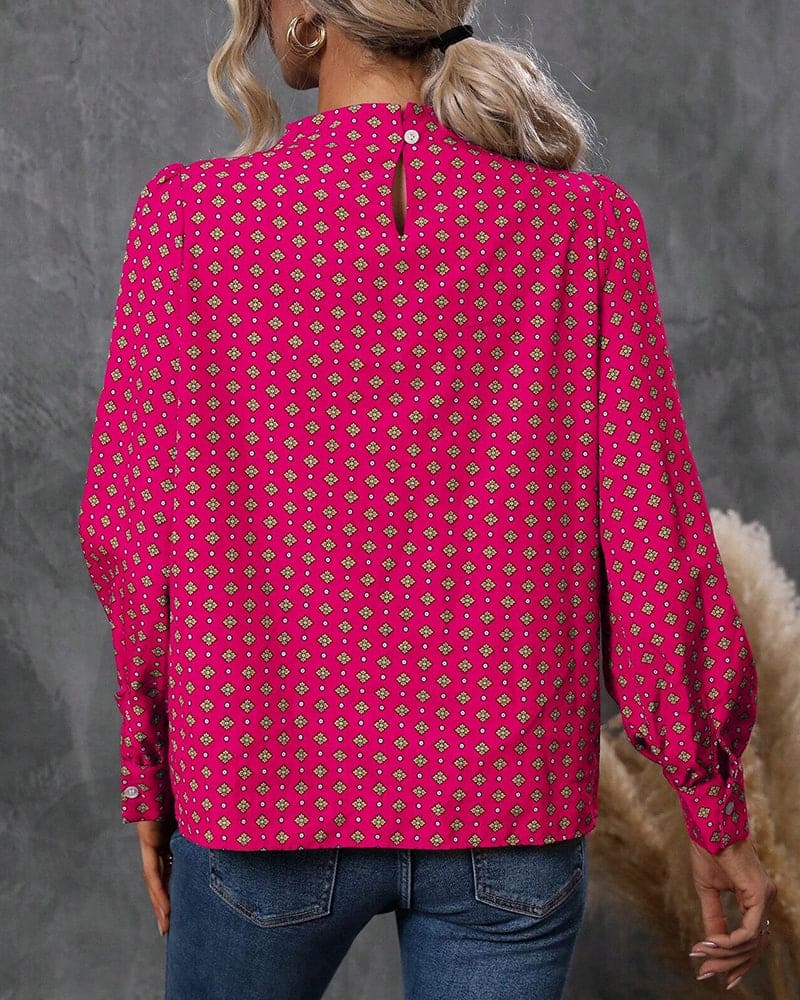 Anna - Blouse in vintage stijl met prints