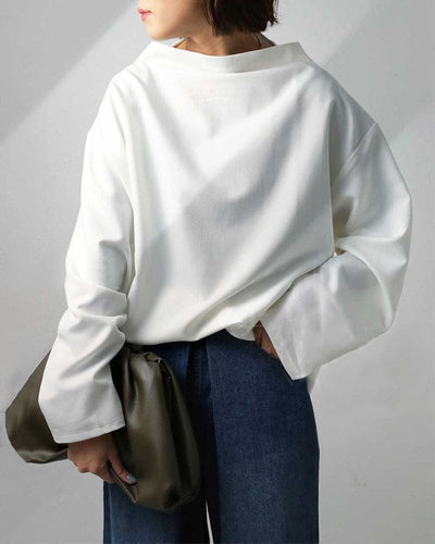 Emma - Damesblouse met losse pasvorm en lange mouwen