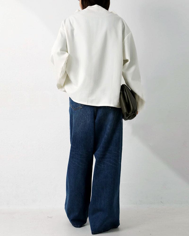 Emma - Damesblouse met losse pasvorm en lange mouwen