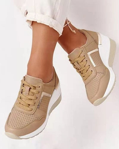 Isa - Sneakers met een mesh en sleehak