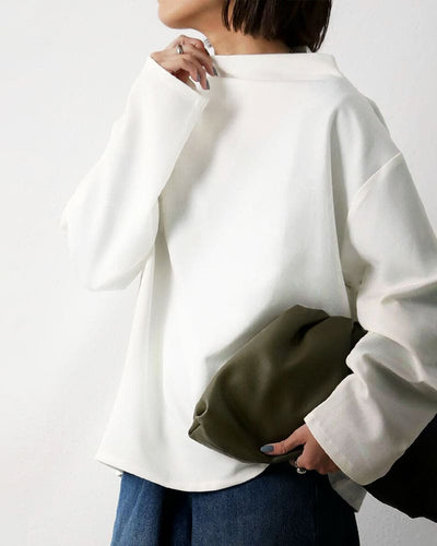 Emma - Damesblouse met losse pasvorm en lange mouwen