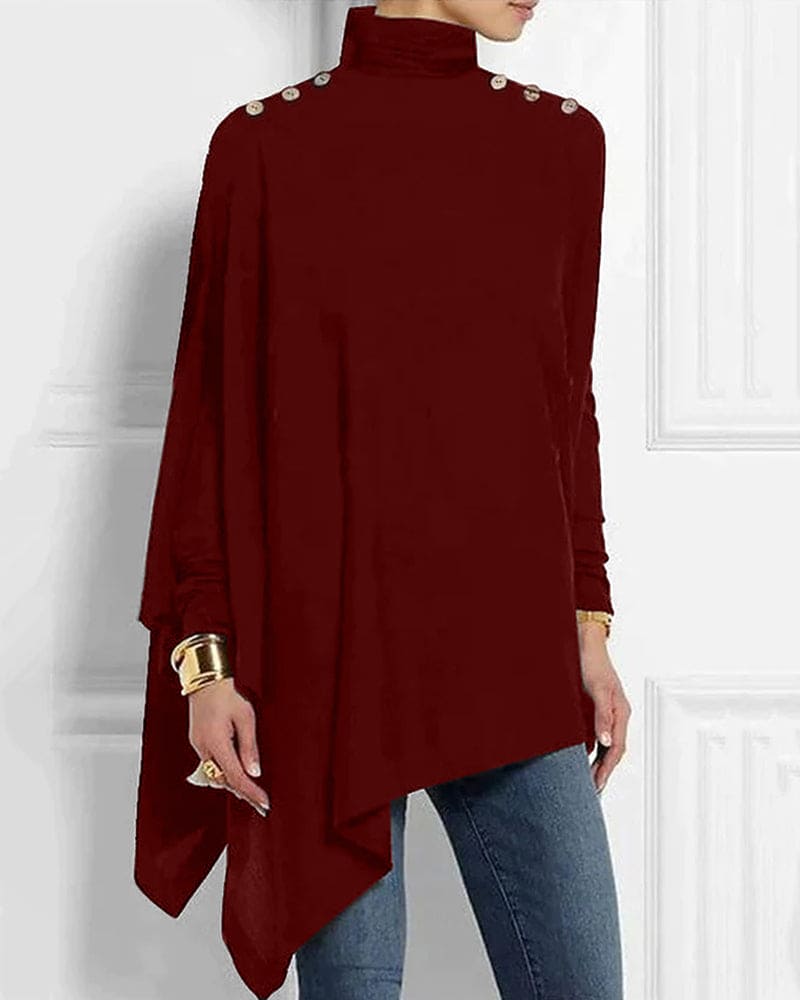 Yasmine | Een Klassieke Blouse In Één Effen Kleur