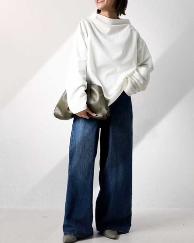 Emma - Damesblouse met losse pasvorm en lange mouwen