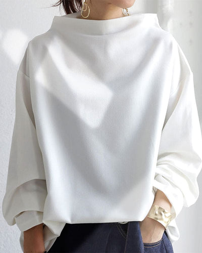 Emma - Damesblouse met losse pasvorm en lange mouwen