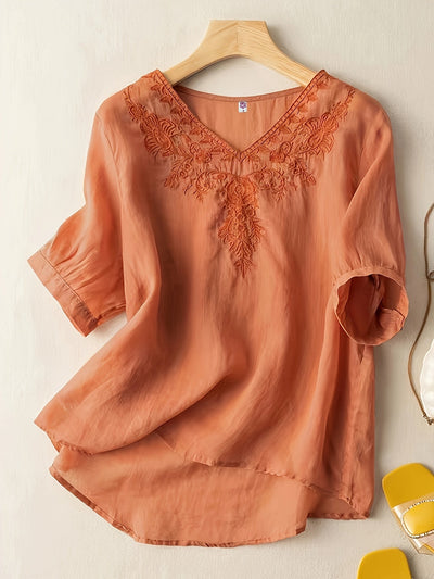 Fiona - Vintage V-hals shirt