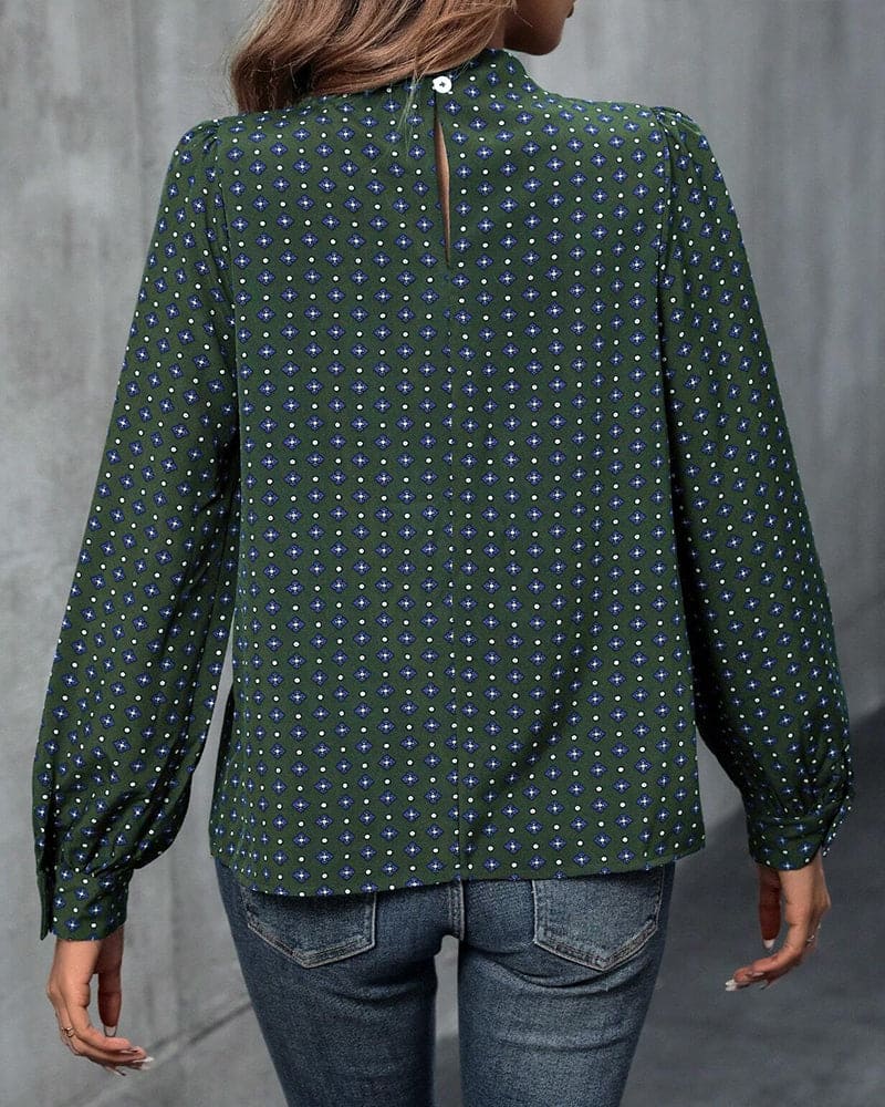 Anna - Blouse in vintage stijl met prints