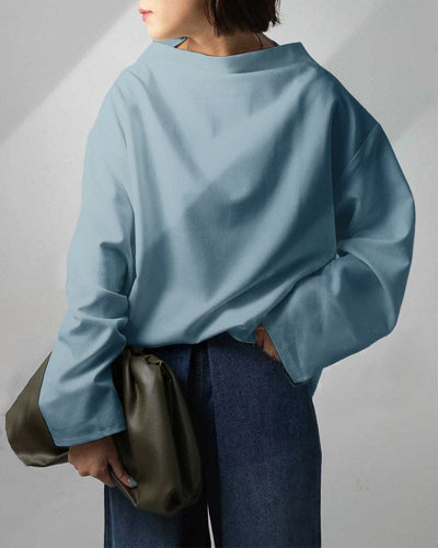 Emma - Damesblouse met losse pasvorm en lange mouwen