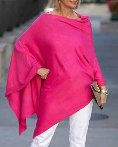 Sophie | Fuchsiakleurig poncho