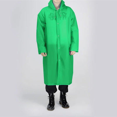 Waterdichte regenponcho over de hele lengte