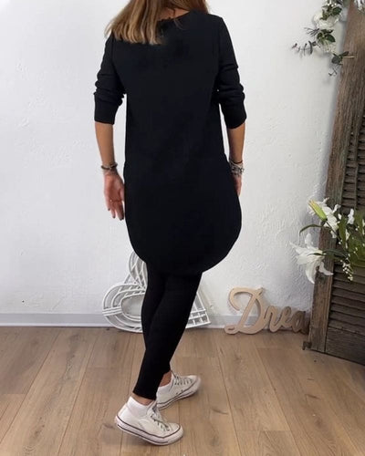 Lisa - Middellange Top met Ronde Hals