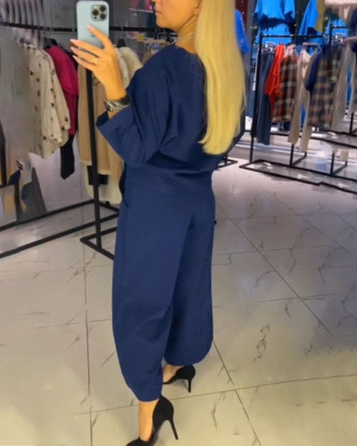 Sophie | Jumpsuit in één kleur met zakken