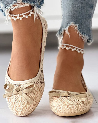 Manon | Schoenen met een platte zool, ronde neus en mesh