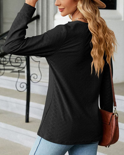 Lotte | Blouse met coltrui in één egale kleur
