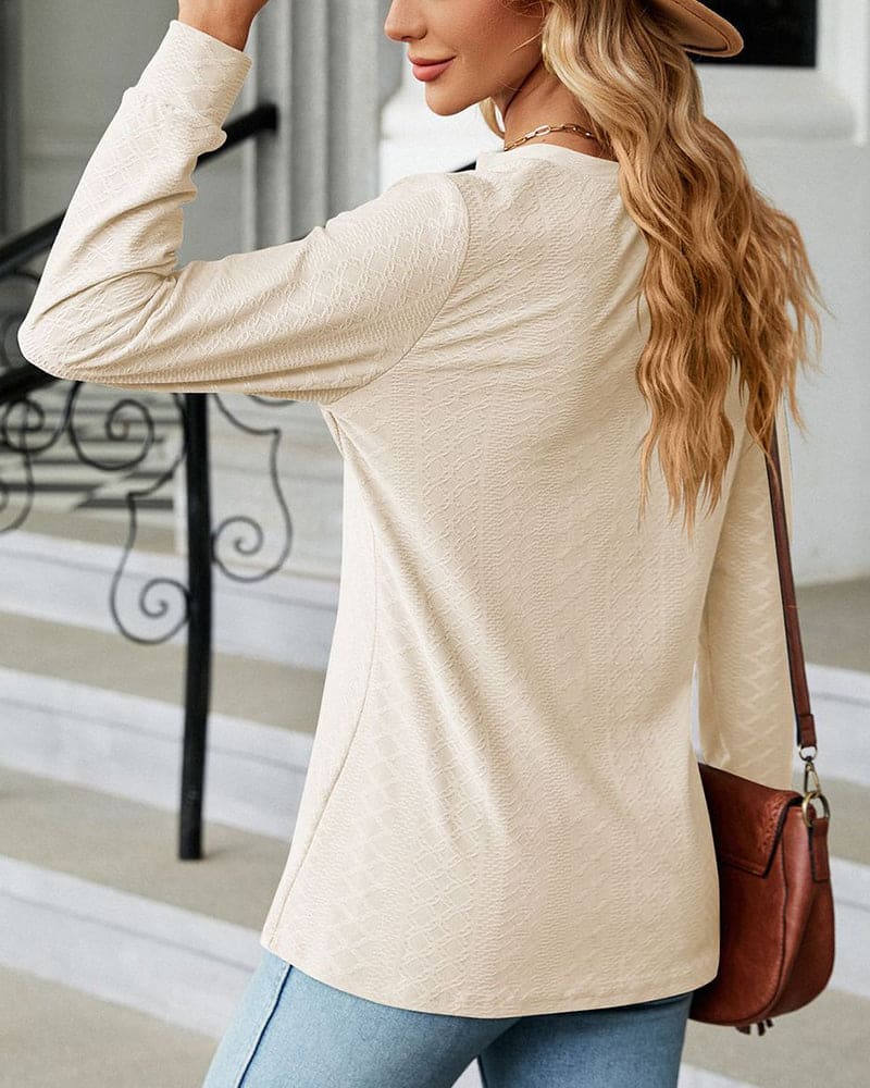 Lotte | Blouse met coltrui in één egale kleur