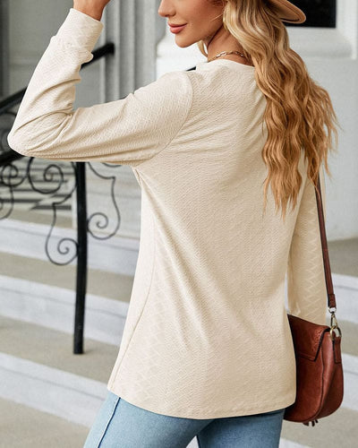 Lotte | Blouse met coltrui in één egale kleur
