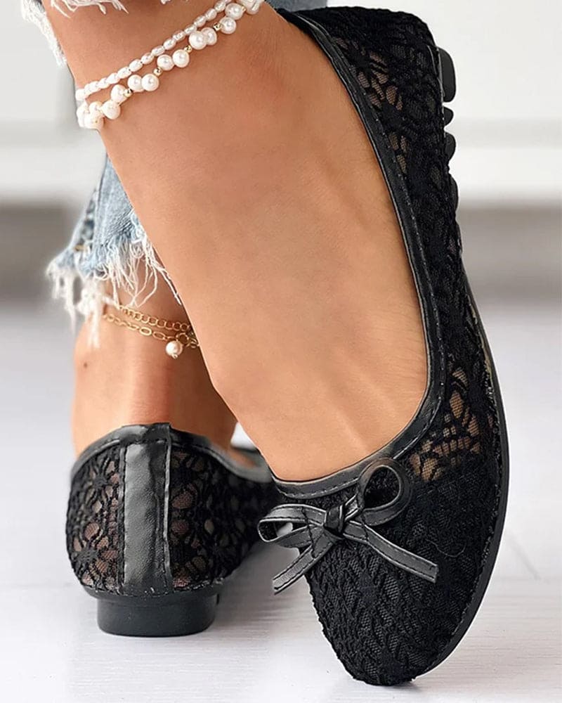 Manon | Schoenen met een platte zool, ronde neus en mesh