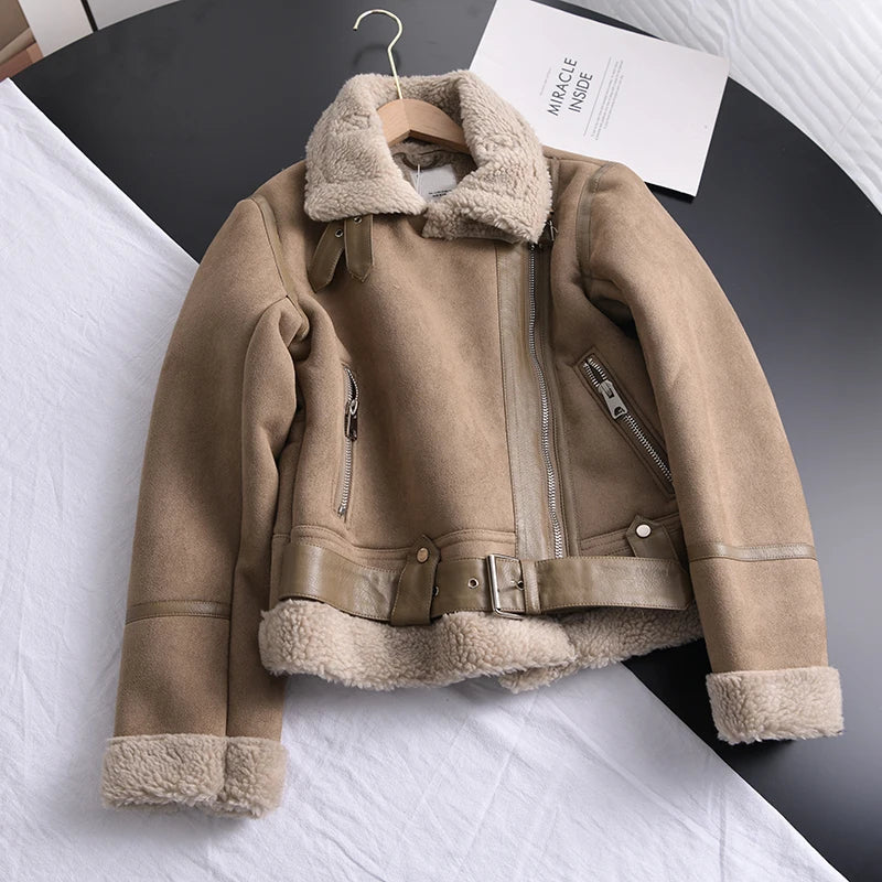 Olivia Suède Winterjas - Warm & Stijlvol