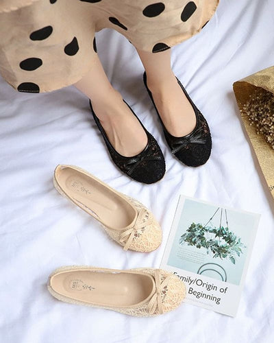 Manon | Schoenen met een platte zool, ronde neus en mesh