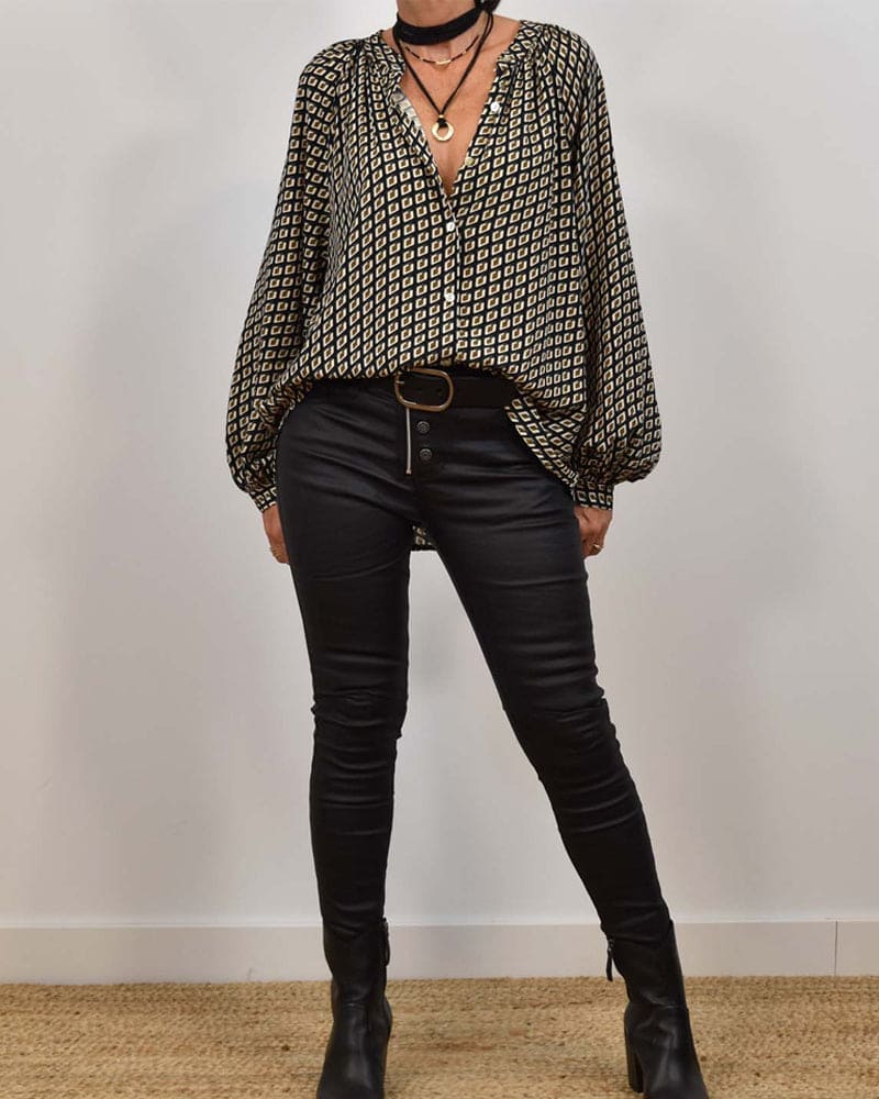 Lotte | Blouse Met Geometrische Print