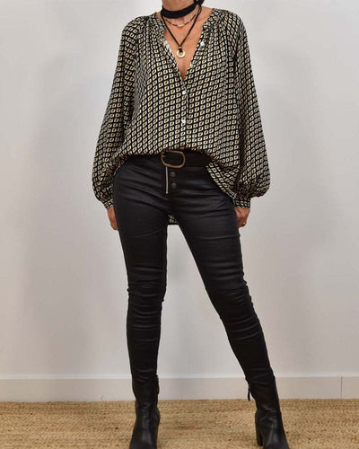 Lotte | Blouse Met Geometrische Print