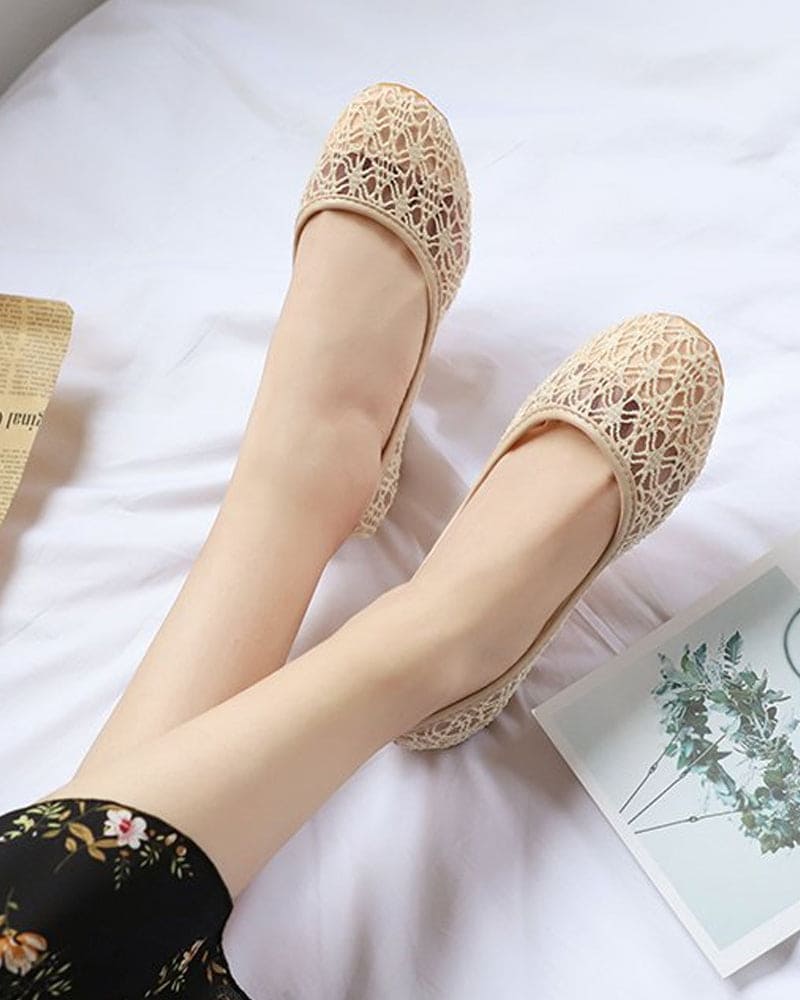 Manon | Schoenen met een platte zool, ronde neus en mesh