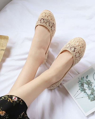 Manon | Schoenen met een platte zool, ronde neus en mesh