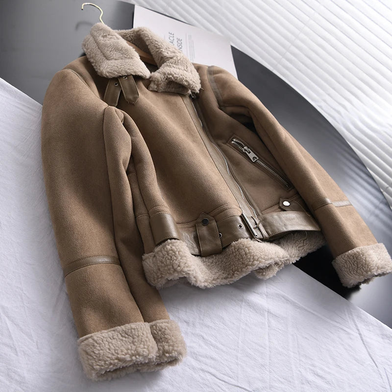 Olivia Suède Winterjas - Warm & Stijlvol