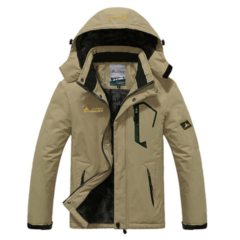 Fleece gevoerde jas met capuchon voor mannen.