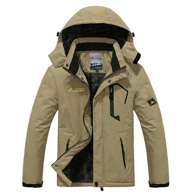 Fleece gevoerde jas met capuchon voor mannen.