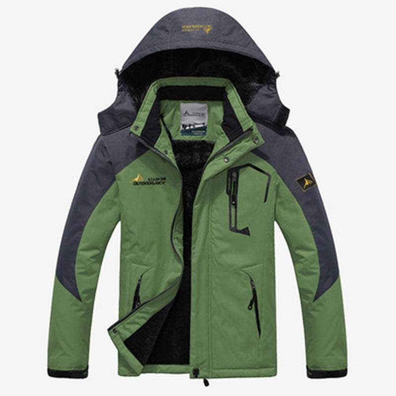 Fleece gevoerde jas met capuchon voor mannen.