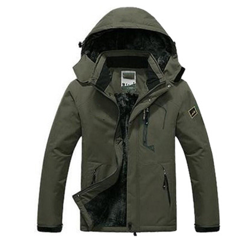 Fleece gevoerde jas met capuchon voor mannen.