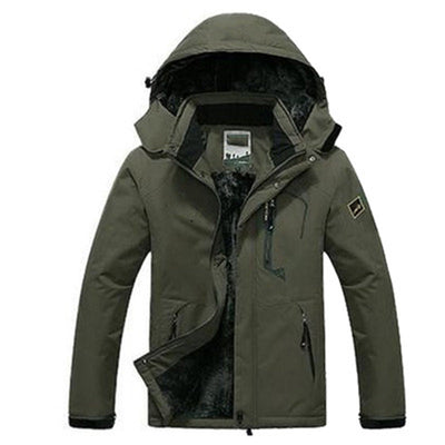 Fleece gevoerde jas met capuchon voor mannen.