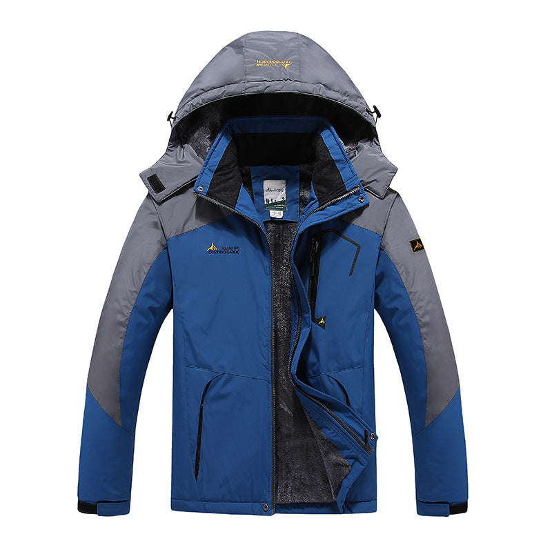 Fleece gevoerde jas met capuchon voor mannen.