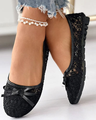 Manon | Schoenen met een platte zool, ronde neus en mesh