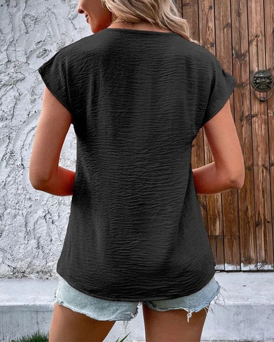 Anna - T-shirt met korte mouwen en een V-hals
