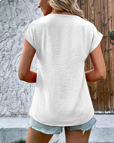 Anna - T-shirt met korte mouwen en een V-hals