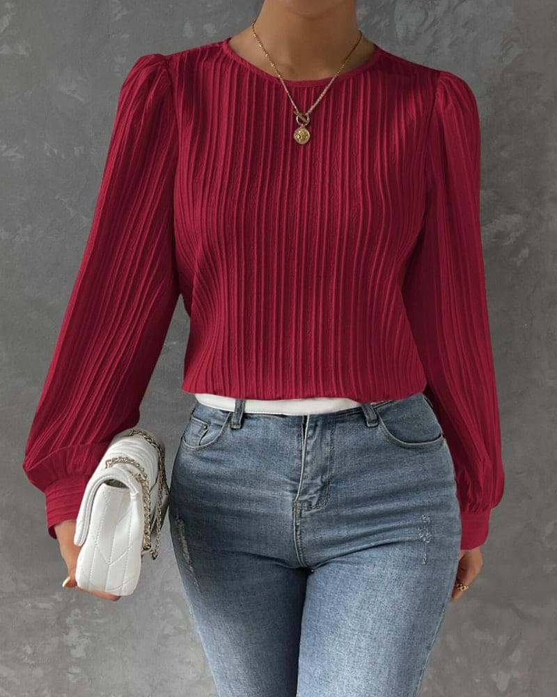 Chloe - Elegant Dames Shirt met Ballonmouwen