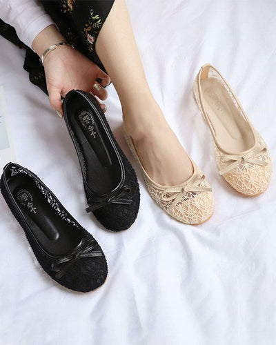Manon | Schoenen met een platte zool, ronde neus en mesh