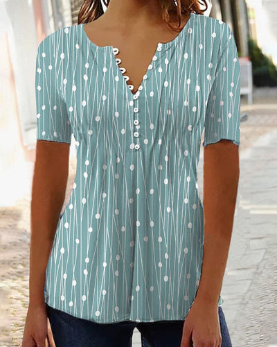 Zara | Puntige blouse met polkadots en V-hals