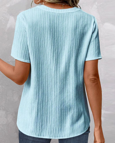 Danique - Shirt Met Een V-hals In Een Egale Kleur