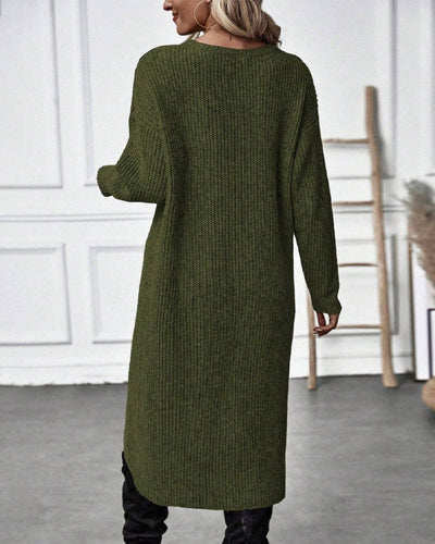Brinley - Jurk met Onregelmatige Zoom en Effen Kleur