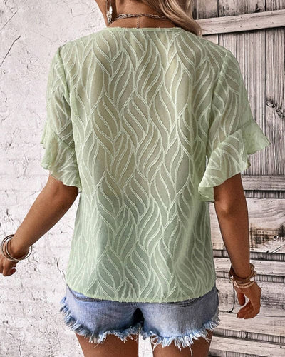 Annelijn - T-shirt Met Ronde Hals In Een Egale Kleur