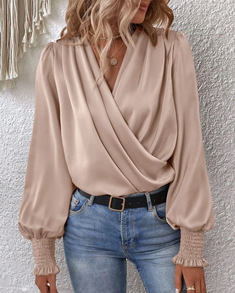 Sophie | Elegante blouse in een effen kleur