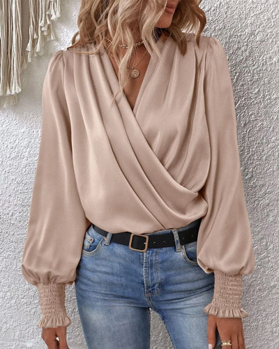 Sophie | Elegante blouse in een effen kleur